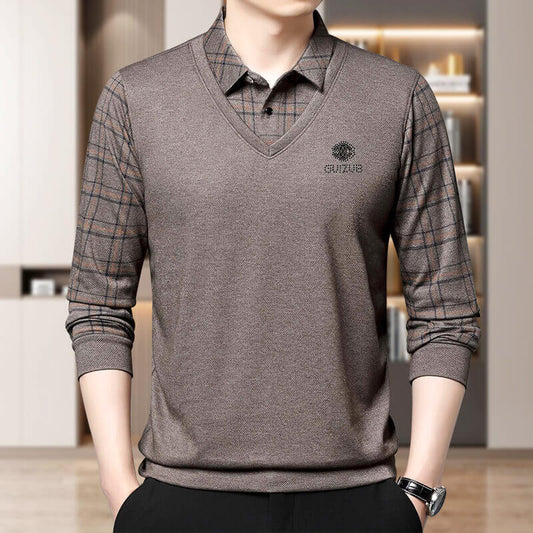 Men's Metro Business Long Sleeve Knit Sweatshirt