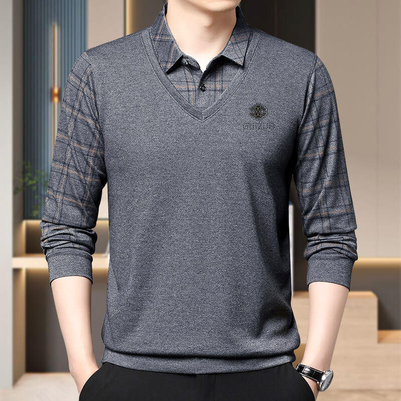 Men's Cozy Knit Long Sleeve Sweatshirt