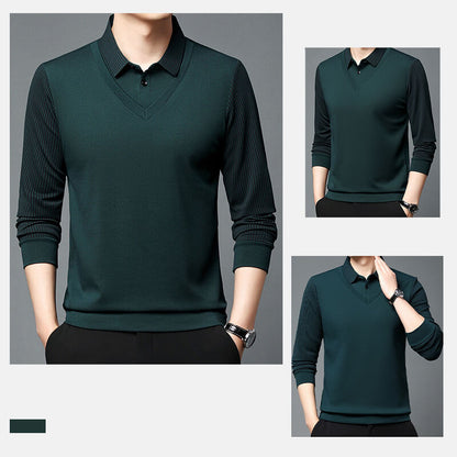 Men's Stretch 2-in-1 Long Sleeve Polo