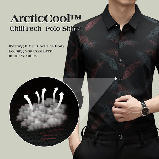 🥶ArcticCool™ ChillTech Plume Style Polo Shirts❄Men‘s Quick-Drying CoolEase Polo Shirt