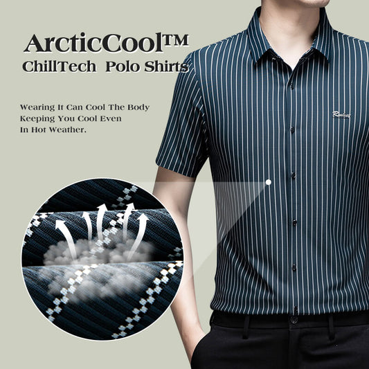 🥶ArcticCool™ ChillTech Button Down Short Sleeve Blouse❄Men‘s Quick-Drying CoolEase Shirt