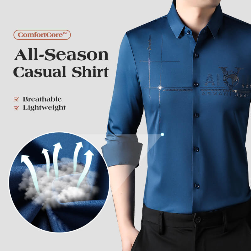 ComfortCore™ All-Season Embroidery Polo Shirt Men’s Lightweight and Breathable Polo Shirt