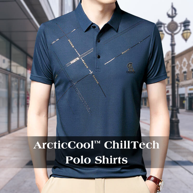 🥶ArcticCool™ ChillTech Polo Shirts 100 ❄Men‘s Quick-Drying CoolEase Polo Shirt