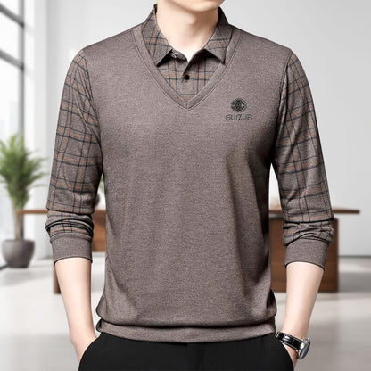 Men's Metro Business Long Sleeve Knit Sweatshirt