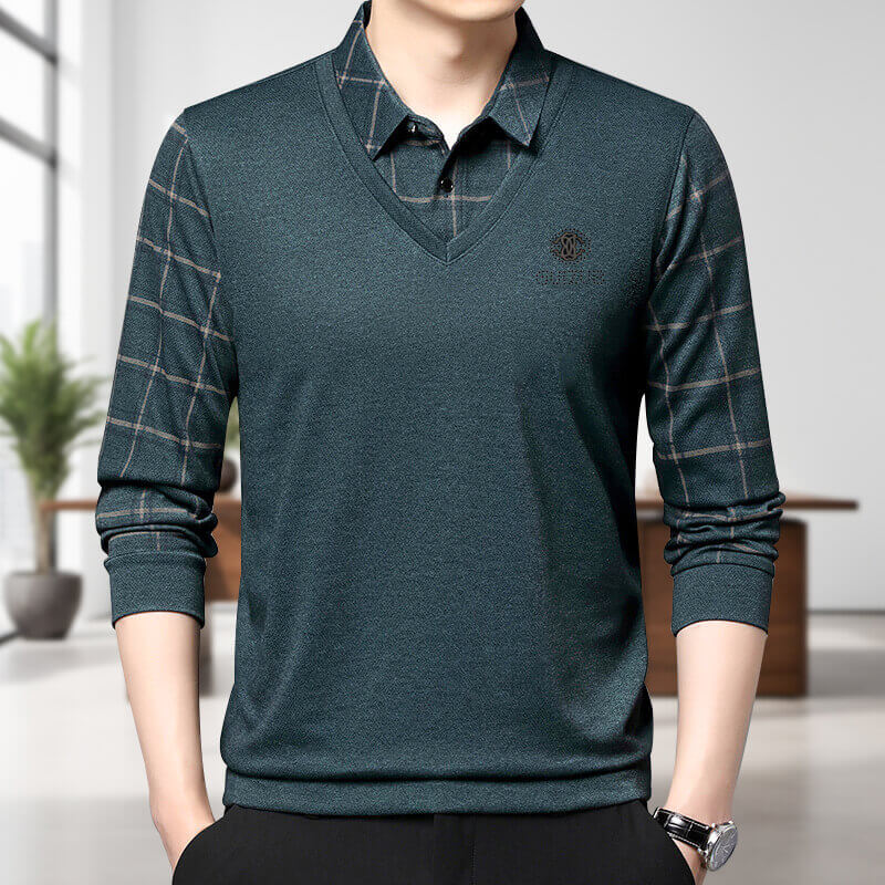 Men's Metro Business Long Sleeve Knit Sweatshirt