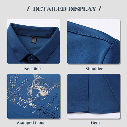 ComfortCore™ All-Season Embroidery Polo Shirt Men’s Lightweight and Breathable Polo Shirt