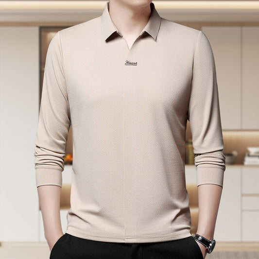 V-neck BusinessLong-sleeved Polo Shirts