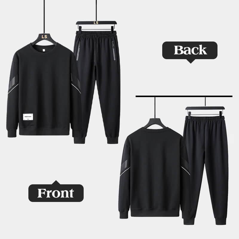 Mens Oversized Outfits Casual Sports Two Piece Set for Spring and Autumn