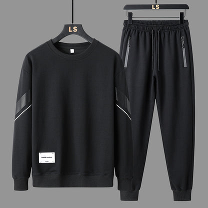 Mens Oversized Outfits Casual Sports Two Piece Set for Spring and Autumn