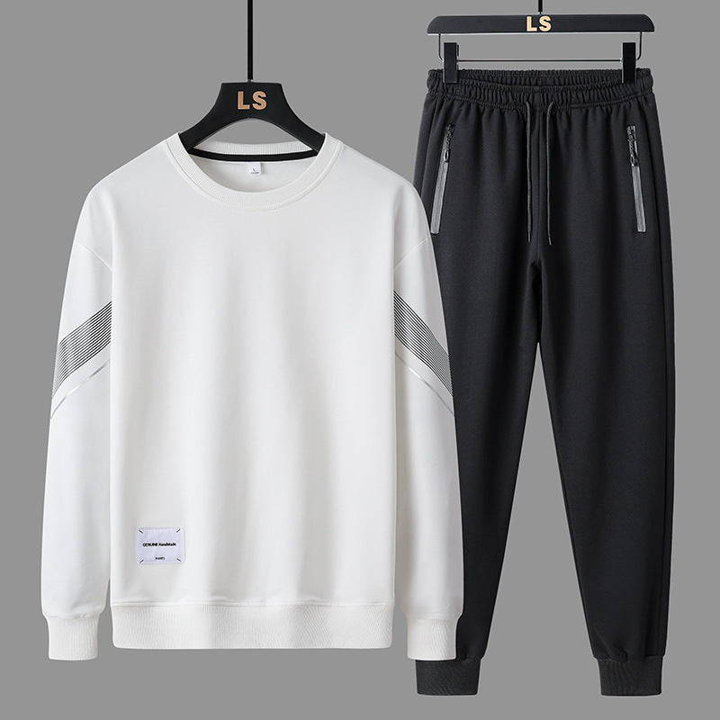 Mens Oversized Outfits Casual Sports Two Piece Set for Spring and Autumn