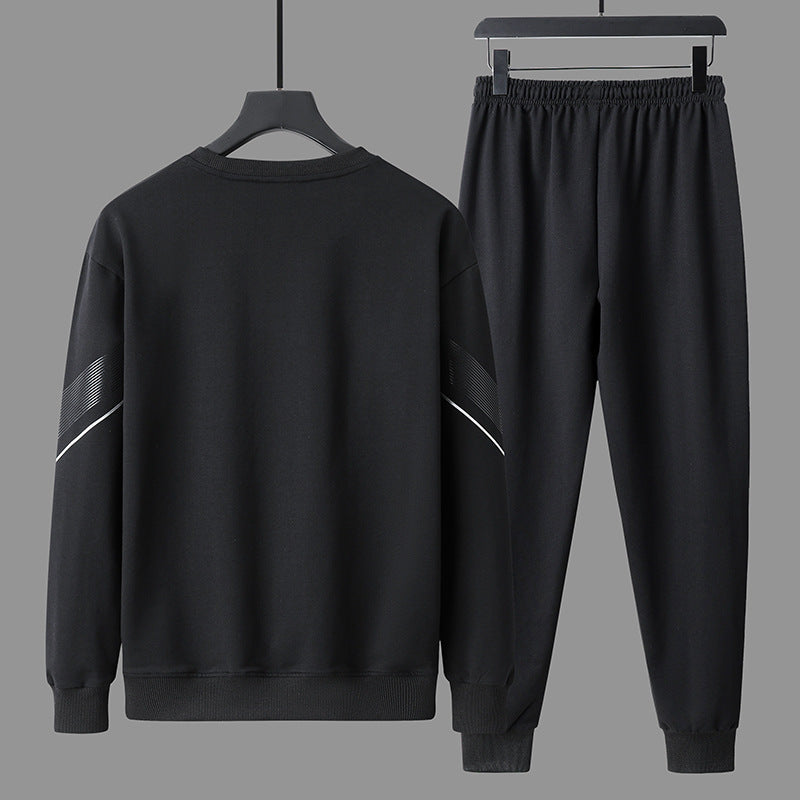 Mens Oversized Outfits Casual Sports Two Piece Set for Spring and Autumn