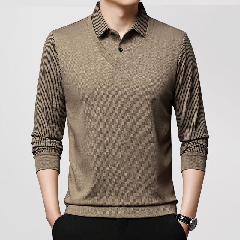 Men's Stretch 2-in-1 Long Sleeve Polo