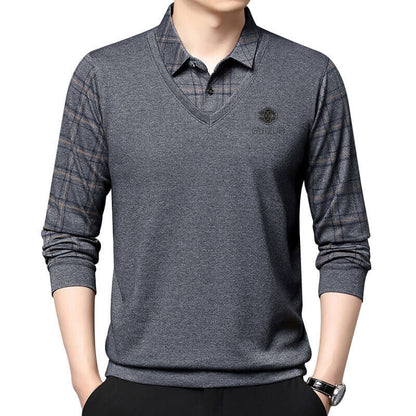 Men's Metro Business Long Sleeve Knit Sweatshirt