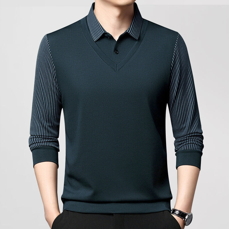 Men's Stretch 2-in-1 Long Sleeve Polo