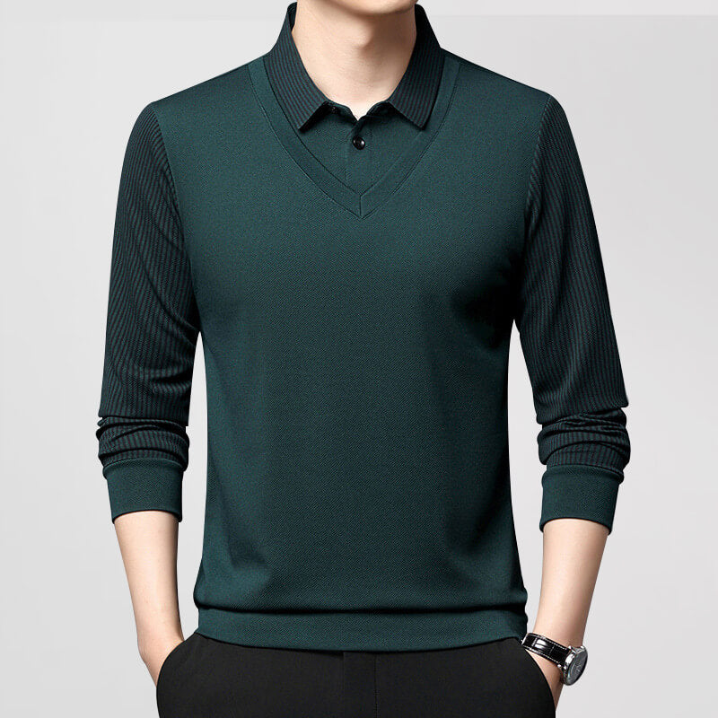 Men's Stretch 2-in-1 Long Sleeve Polo